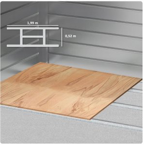 Domek Ogrodowy 213 x 131 x 192 cm Szary 2,43 m PAKO 84H-352V00SR 8