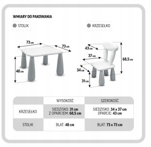 Meblar SET LUNA TOWN STOLIK DLA DZIECI + KRZESEŁKO BIAŁO/RÓŻOWY 5903067004590 2