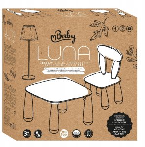 Meblar SET LUNA TOWN STOLIK DLA DZIECI + KRZESEŁKO BIAŁO/RÓŻOWY 5903067004590 3