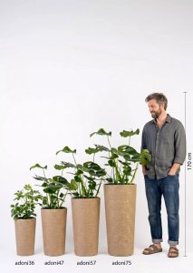 Adoni Doniczka jutowa boho z wkładem 36 cm – ręcznie robiona (adoni36) 7