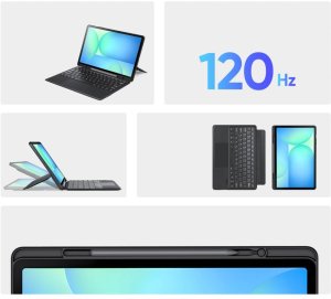 Etui z klawiaturą Dux Ducis (DK series) na Samsung Tab S10 FE+ (Plus) z podświetleniem - czarna 4