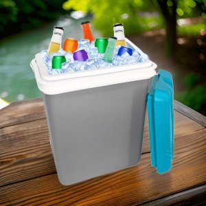 Lodówka turystyczna EDA Lodówka Turystyczna 15L Extra Cold Eda Na Wkłady Mrożące Szara Biała Rączka 4