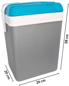 Lodówka turystyczna EDA Lodówka Turystyczna 15L Extra Cold Eda Na Wkłady Mrożące Szara Biała Rączka 5