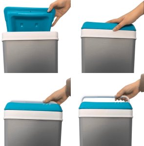 Lodówka turystyczna EDA Lodówka Turystyczna 15L Extra Cold Eda Na Wkłady Mrożące Szara Biała Rączka 6