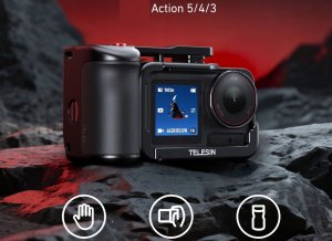 Telesin Uchwyt Grip Z Ramką Montażową Frame Mount + Iso Do Dji Action 5 Pro 4 3 / S6-fms-22-tdj 3