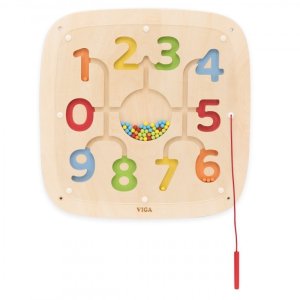 VIGA Drewniana Tablica Manipulacyjna Sensoryczna Nauka Liczenia Sorter 6