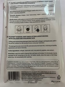 Pilaten PILATEN_Hydrogel Mask Lifting &amp; Moisturizing hydrożelowa maska w płachcie liftingująco-nawilżająca z kolagenem i kwasem hialuronowym 60g 2