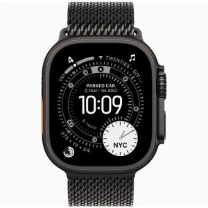 Smartwatch Apple Watch Ultra 3 GPS + Cellular 49mm Black Titanium / Titanium Milanese Loop L Czarny (MF1T4ET/A) 2