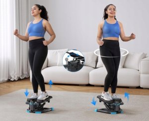 MERACH MR-2403 Mini stepper swingowy z obciążeniem do 150 kg +taśmy oporowe 2