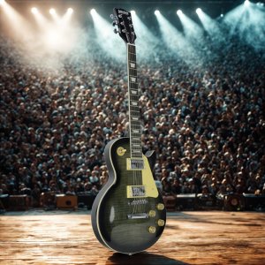 Golden Guitar Gitara elektryczna - GLP-9 Szaro-zielony one size 18