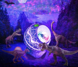 Logit Lampka Nocna LED Projektor Rzutnik GWIAZD Nieba JAJO DINOZAURA Dla Dzieci 2