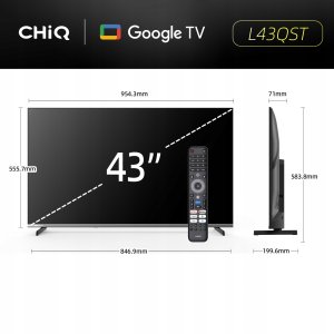 Telewizor CHiQ CHiQ L43QST TV 43", FHD, QLED, ultratenká, Android14, Dolby Audio, Frameless 2