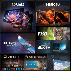 Telewizor CHiQ CHiQ L43QST TV 43", FHD, QLED, ultratenká, Android14, Dolby Audio, Frameless 4