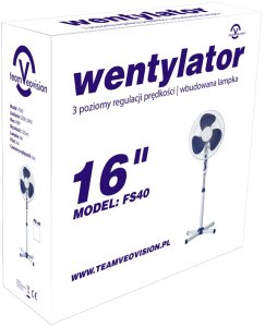 ZW41 WENTYLATOR WIATRAK DUŻY STOJĄCY PODŁOGOWY REGULOWANY OSCYLACJA 230V 3