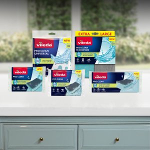 Zmywak profilowany z enzymami Vileda Pro Clean 3 szt. 4