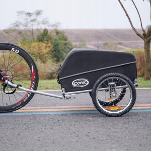 CXWXC Przyczepa rowerowa z amortyzatorem 120l nośność 40kg nowa 2