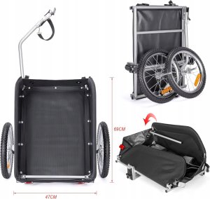 CXWXC Przyczepa rowerowa z amortyzatorem 120l nośność 40kg nowa 4