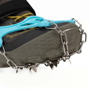 Raczki na buty stalowe antypoślizgowe turystyczne nakładki rozmiar 40-45 turkusowe UNIWERSALNY 19