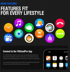 Smartwatch Zeblaze Smartwatch Vibe 8 Abyss (czarny) 7