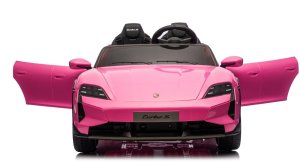 Porsche Taycan Turbo S Różowy 24V Licencjonowany Pojazd Elektryczny 2x90W EDUKAMP 12