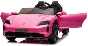 Porsche Taycan Turbo S Różowy 24V Licencjonowany Pojazd Elektryczny 2x90W EDUKAMP 13