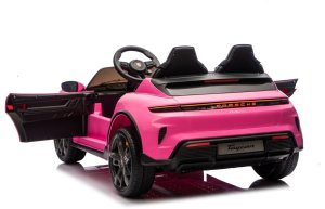 Porsche Taycan Turbo S Różowy 24V Licencjonowany Pojazd Elektryczny 2x90W EDUKAMP 14