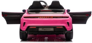 Porsche Taycan Turbo S Różowy 24V Licencjonowany Pojazd Elektryczny 2x90W EDUKAMP 15
