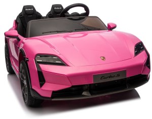Porsche Taycan Turbo S Różowy 24V Licencjonowany Pojazd Elektryczny 2x90W EDUKAMP 18