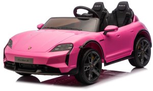 Porsche Taycan Turbo S Różowy 24V Licencjonowany Pojazd Elektryczny 2x90W EDUKAMP 19