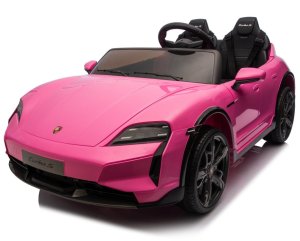 Porsche Taycan Turbo S Różowy 24V Licencjonowany Pojazd Elektryczny 2x90W EDUKAMP 20