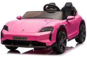 Porsche Taycan Turbo S Różowy 24V Licencjonowany Pojazd Elektryczny 2x90W EDUKAMP 2