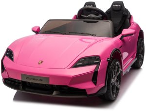 Porsche Taycan Turbo S Różowy 24V Licencjonowany Pojazd Elektryczny 2x90W EDUKAMP 21
