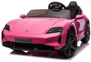 Porsche Taycan Turbo S Różowy 24V Licencjonowany Pojazd Elektryczny 2x90W EDUKAMP 23