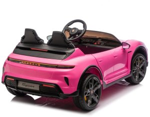 Porsche Taycan Turbo S Różowy 24V Licencjonowany Pojazd Elektryczny 2x90W EDUKAMP 28