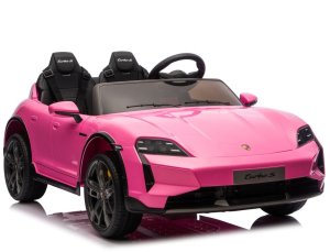 Porsche Taycan Turbo S Różowy 24V Licencjonowany Pojazd Elektryczny 2x90W EDUKAMP 10