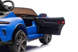 Porsche Licencjonowany Taycan Turbo S Blue 24V Jeździk na Akumulator 2x90W EDUKAMP 11