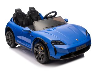 Porsche Licencjonowany Taycan Turbo S Blue 24V Jeździk na Akumulator 2x90W EDUKAMP 16