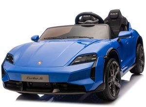 Porsche Licencjonowany Taycan Turbo S Blue 24V Jeździk na Akumulator 2x90W EDUKAMP 21