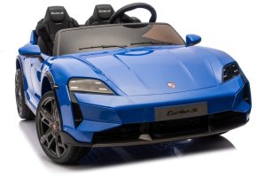 Porsche Licencjonowany Taycan Turbo S Blue 24V Jeździk na Akumulator 2x90W EDUKAMP 24