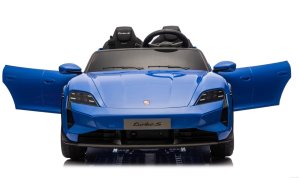 Porsche Licencjonowany Taycan Turbo S Blue 24V Jeździk na Akumulator 2x90W EDUKAMP 7