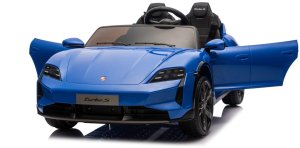 Porsche Licencjonowany Taycan Turbo S Blue 24V Jeździk na Akumulator 2x90W EDUKAMP 8