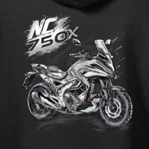Bluza z kapturem motocyklowa z motocyklem na motor Honda NC 750 X męska czarna M 4