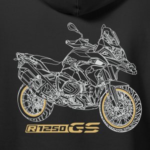 Bluza z kapturem motocyklowa z motocyklem na motor BMW GS 1250 Adventure męska czarna L 4
