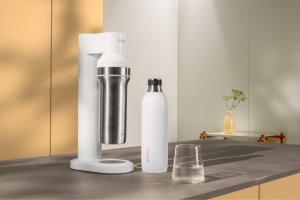 Saturator Brita sodaTRIO Biały + Dodatkowa butla CO2 + Butelka izolowana 1l czarna 10