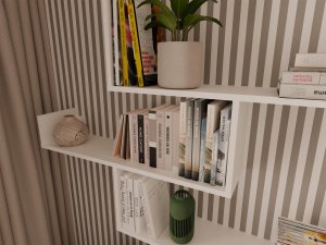 Półki Wiszące KOBI Do Salonu Do Pokoju BIAŁY 3