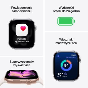 Smartwatch Apple Watch 11 GPS + Cellular 42mm Silver Alu Sport Band M/L Fioletowy  (MF8J4MP/A) 3