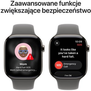 Smartwatch Apple Watch 11 GPS + Cellular 42mm Natural Titanium Sport Band M/L Grafitowy  (MF8N4ZR/A) 6