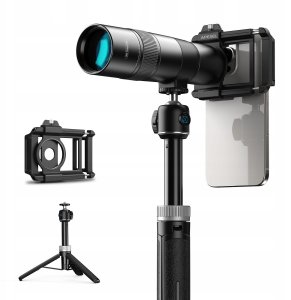 Apexel Obiektyw HD Tele ZOOM 30x + Statyw do Telefonu Tabletu Smartfona APL-30XJJ028 2