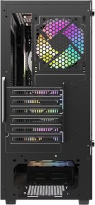 Obudowa Savio Noctis Flow RGB X1 czarna (SAVGC-NOCTISFLOWRGB) 4