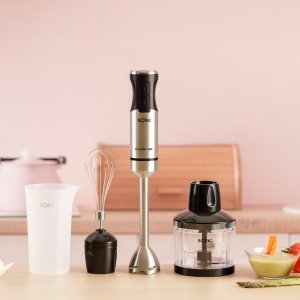 Blender Solac BLENDER RĘCZNY WIELOFUNKCYJNY MIKSER STALOWE OSTRZA 1500W 12